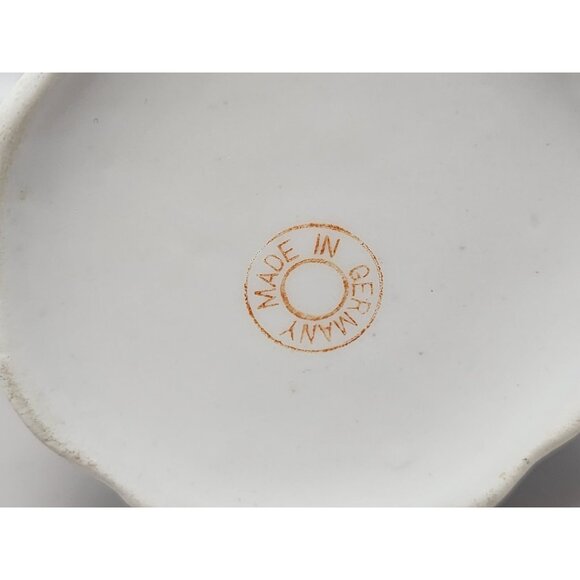Vintage Small Made In Germany Porcelain Hand Painted Floral Creamer - Picture 7 of 10
